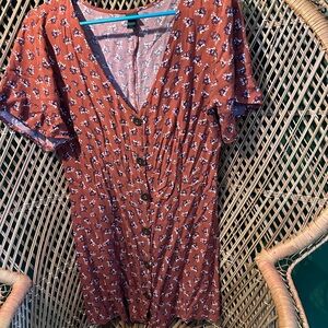 Wild Fable Rust Floral Dress